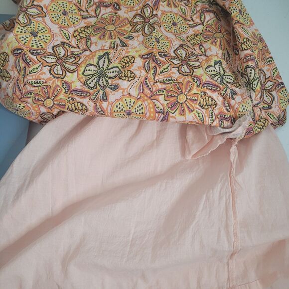 Sam Edelman Medium dress Erica mini flower pockets crepe smocked - Picture 7 of 16